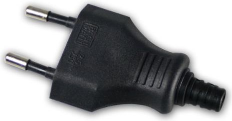 Bachmann Płaska wtyczka euro 2.5A/250VAC, montażowa, czarna