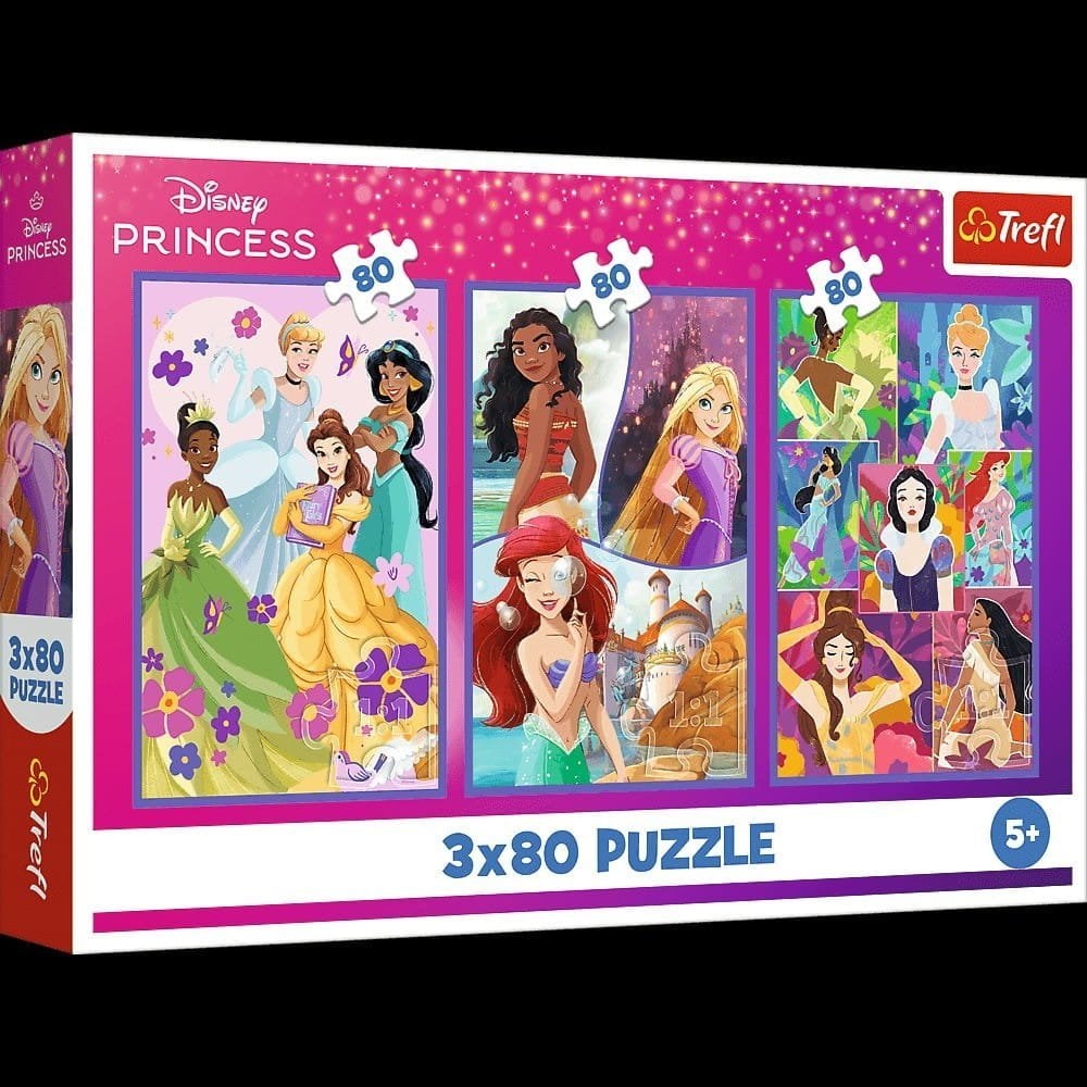 PUZZLE 3x80 Księżniczki przyjaciółki /Princ..34884