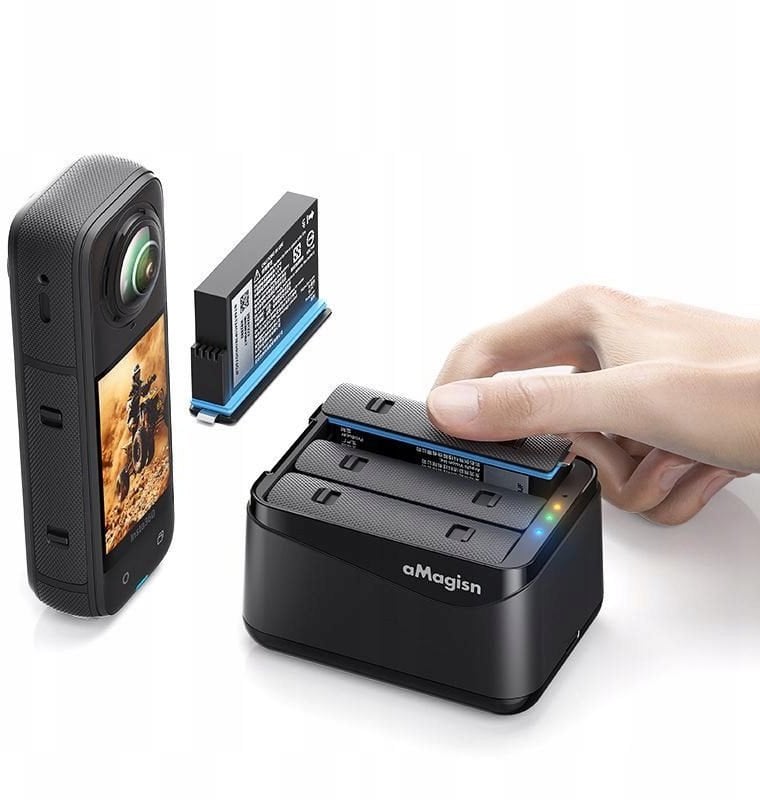 Ładowarka Usb Na 3x Akumulator Bateria Do Insta360 X5 / Insta 360 X 5 / Amagisn / Tbd06060566 / Pf12