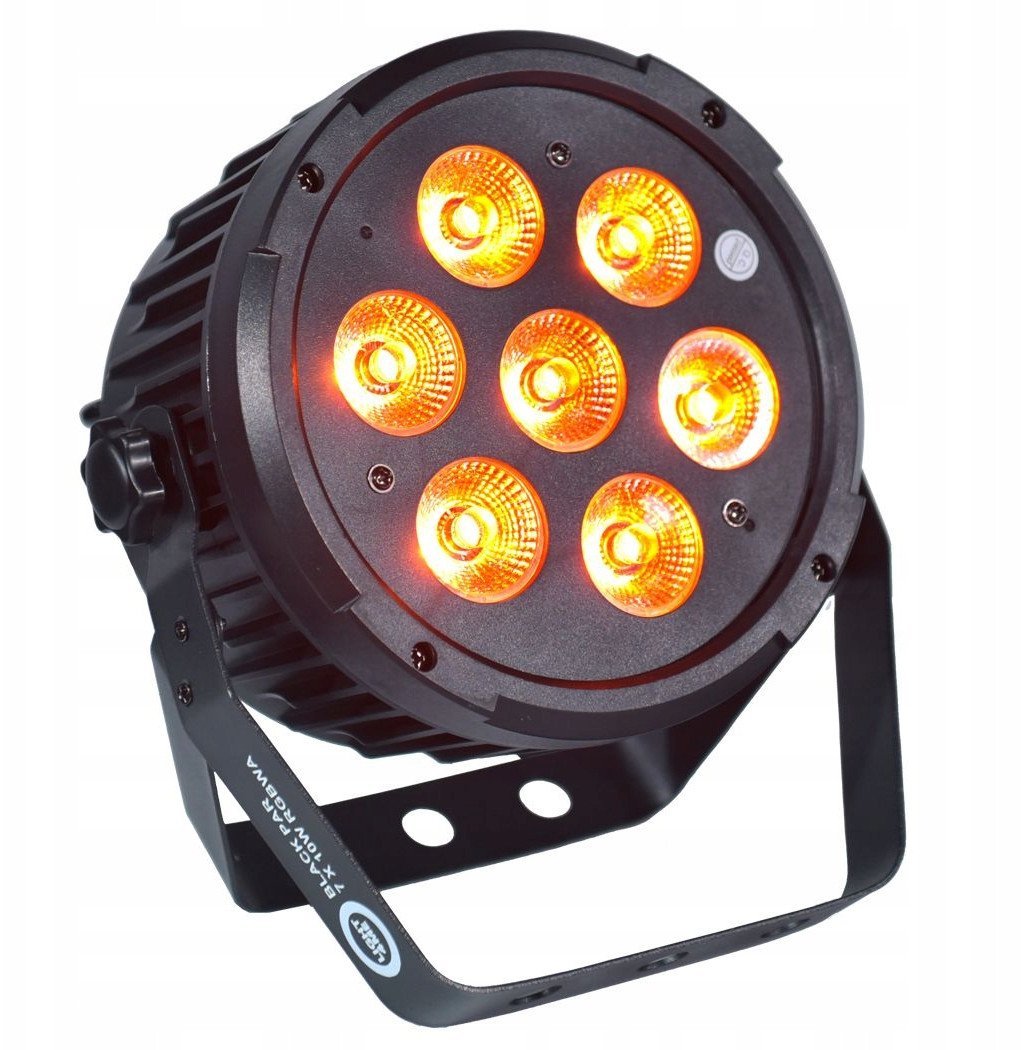 LIGHT4ME BLACK PAR 7x10W RGBWA LED mocny lekki