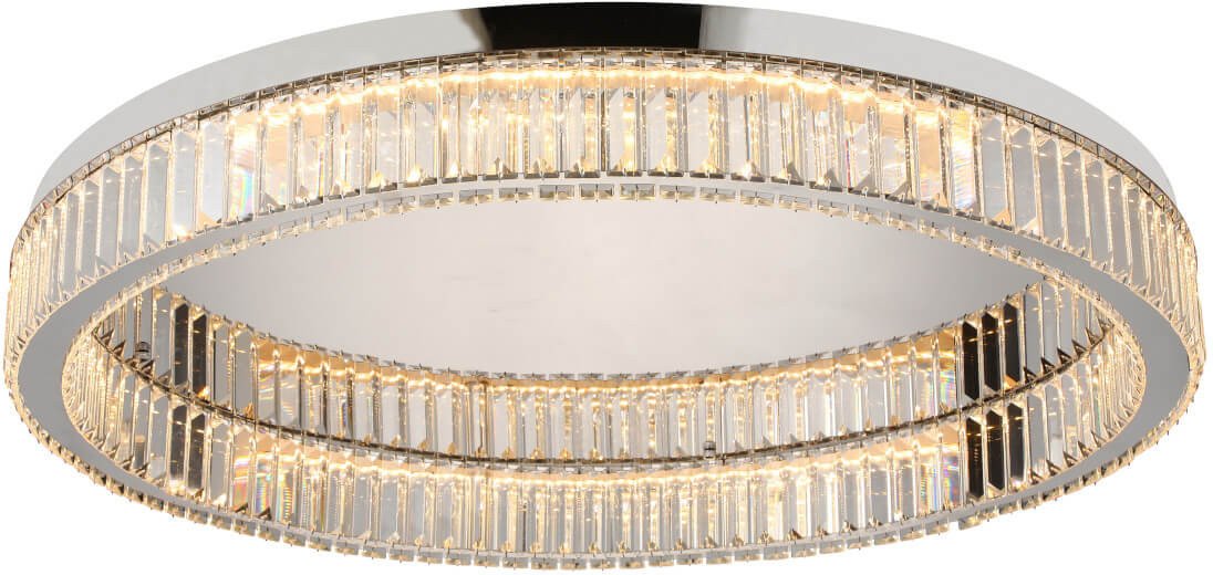 Plafon kryształowy SPARK AZ5787 Azzardo LED 72W 3000K ściemnialny chrom