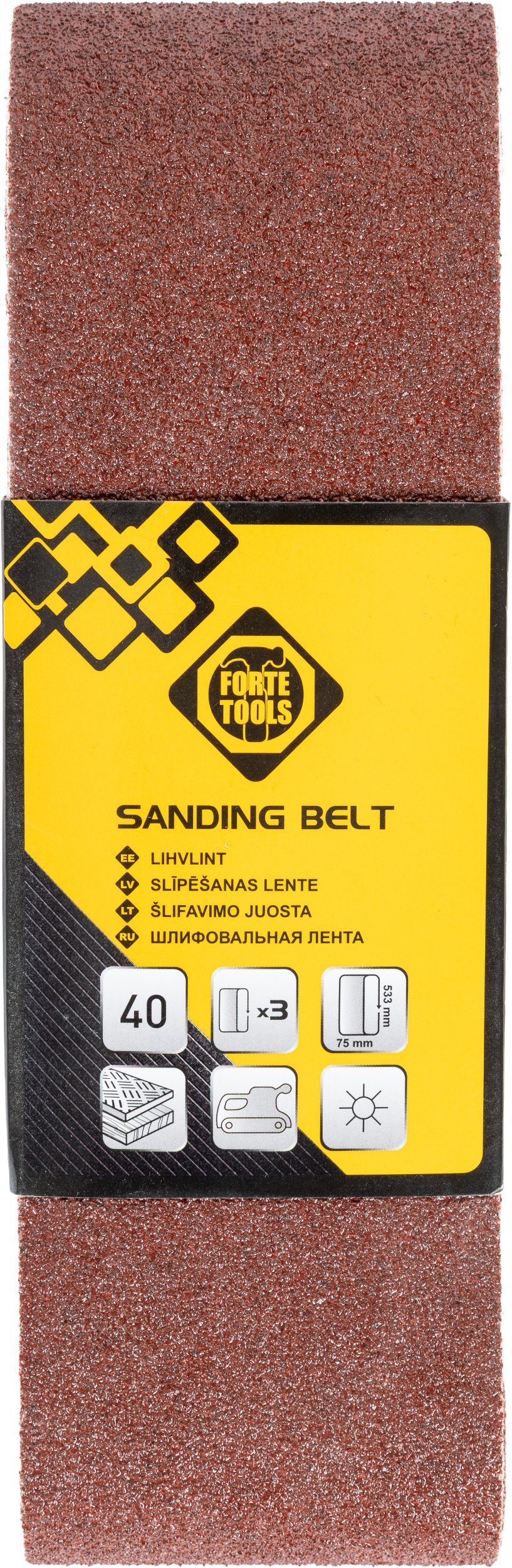 ENDLESS BELT 75X533 NO40 3PCS FT