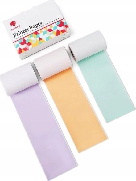 Phomemo Papier Przylepny Naklejki Wkłady Kolor 3x do Phomemo T02 M02 PRO M03 M04S / Q22-RMSMLL