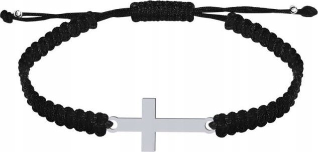Radziszewska Jewellery Bransoletka z Krzyżem na Bierzmowanie srebro makrama GRAWER GRATIS