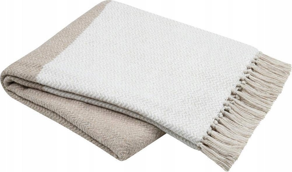 Koc bawełniany GENEVE z frędzlami, 125 x 150 cm
