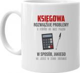 Koszulkowy Księgowa rozwiązuje problemy - kubek z nadrukiem