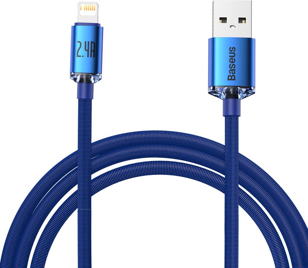 Kabel USB Baseus USB-A - Lightning 2 m Niebieski (BSU3025BLU)