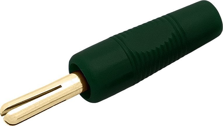 Adapter AV Blow 8443# Wtyk banan przykręcany zielony 44mm złoty hq