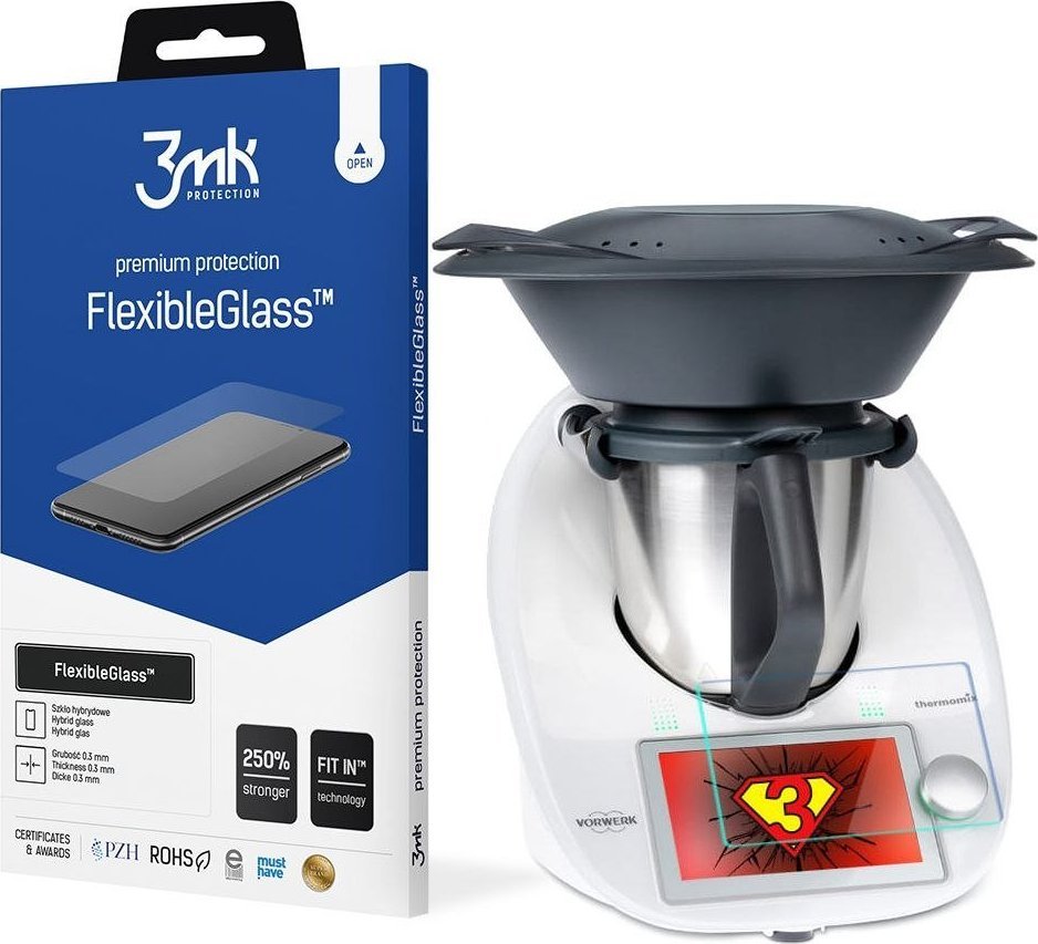 3MK Szkło Hybrydowe 3mk Flexible Glass do Thermomix TM6