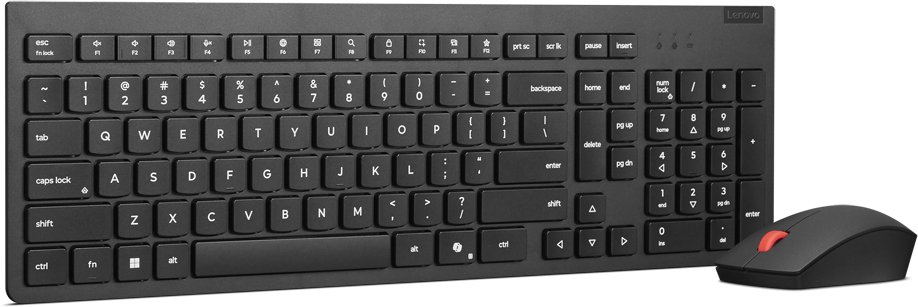 Klawiatura Lenovo Essential | Keyboard and Mouse Combo | Wireless | litewski | Black