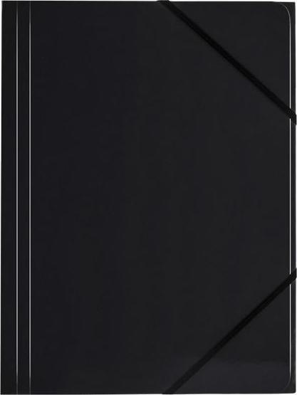 Tetis Teczka A4 kart. z gumką nar. czarna (6szt) BT600-V