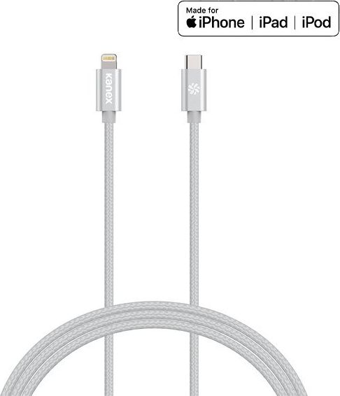 Kabel USB Kanex USB-C - Lightning 1.2 m Srebrny (36321-uniw)