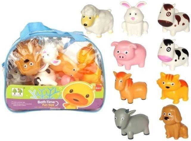 Zwierzęta gumowe w plecaku do kąpieli