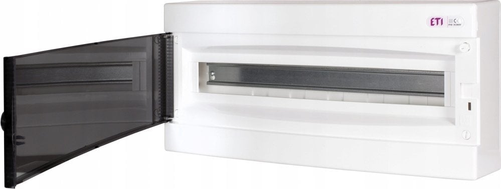 Etipo Obudowa ETI Polam 001100282 natynkowa 1 rząd 24 mod. drzwi transparentne ECT 1x24PT-s przezroczysta