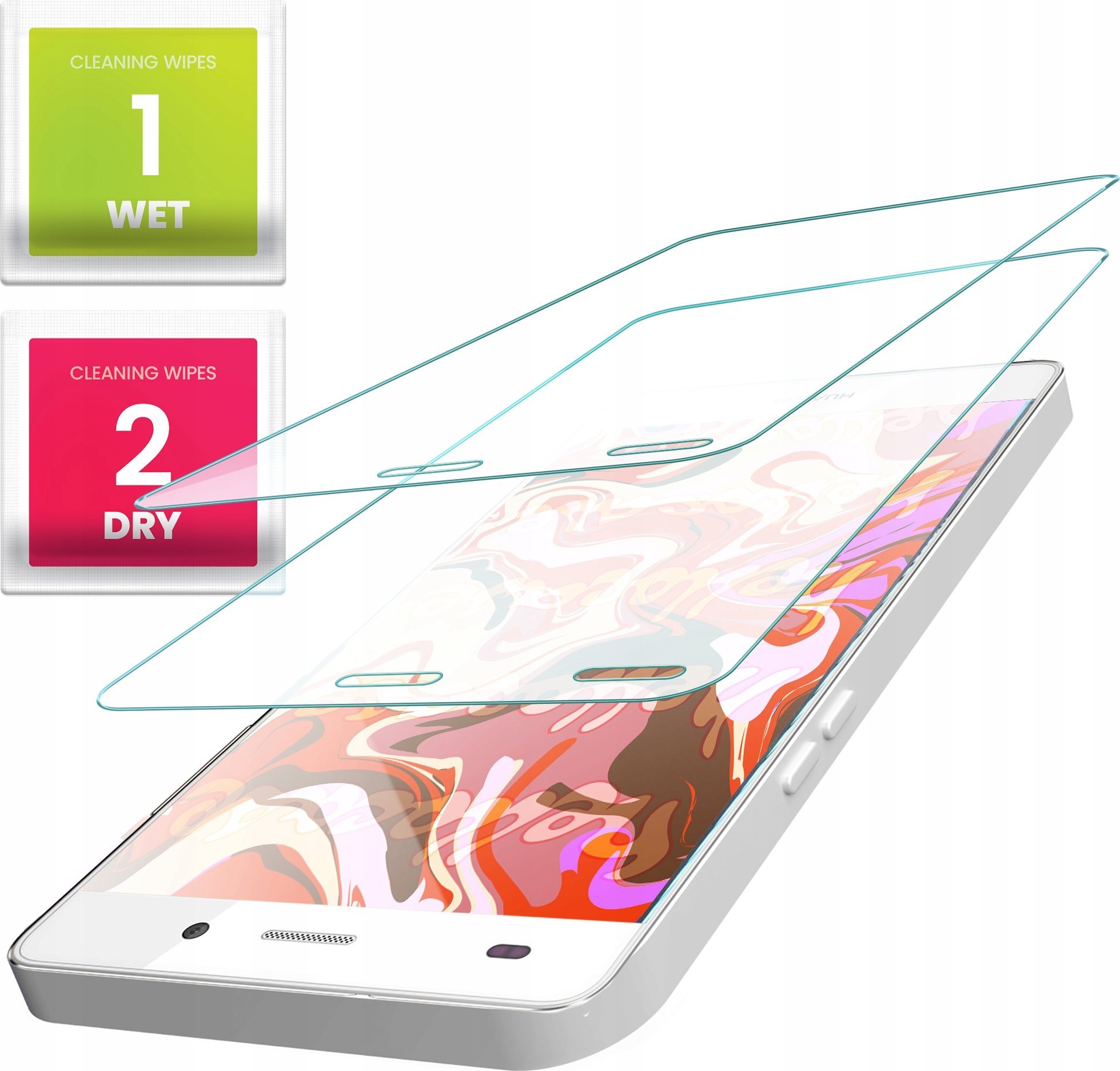 Hello Case 2-PAK Szkło Hartowane do Huawei P8 / P9 Lite 2017 (szybka 9H, płaskie 2.5D)