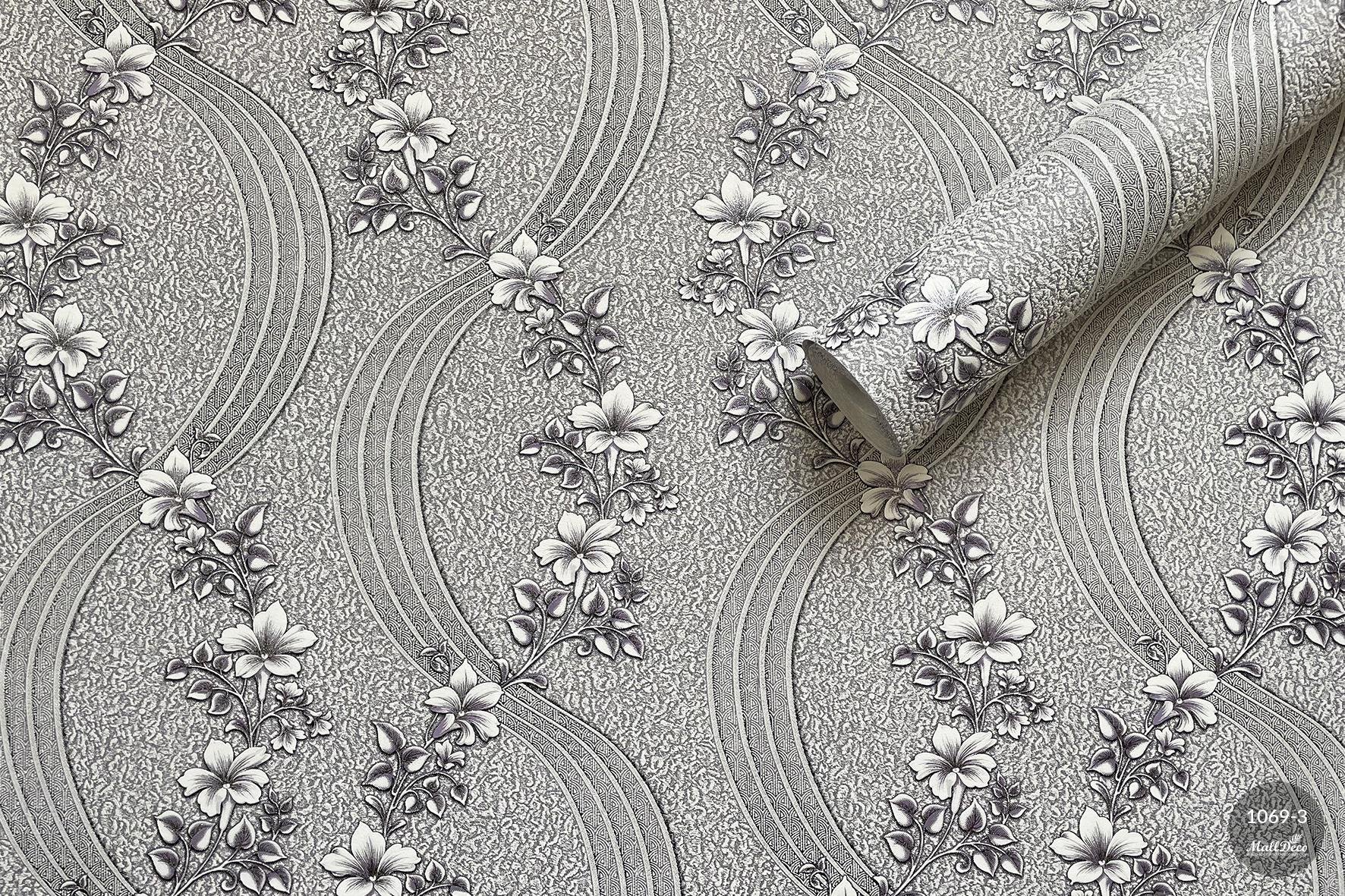 MallDeco TAPETA WINYLOWA POLARIS DCOR, CIEMNOSZARA