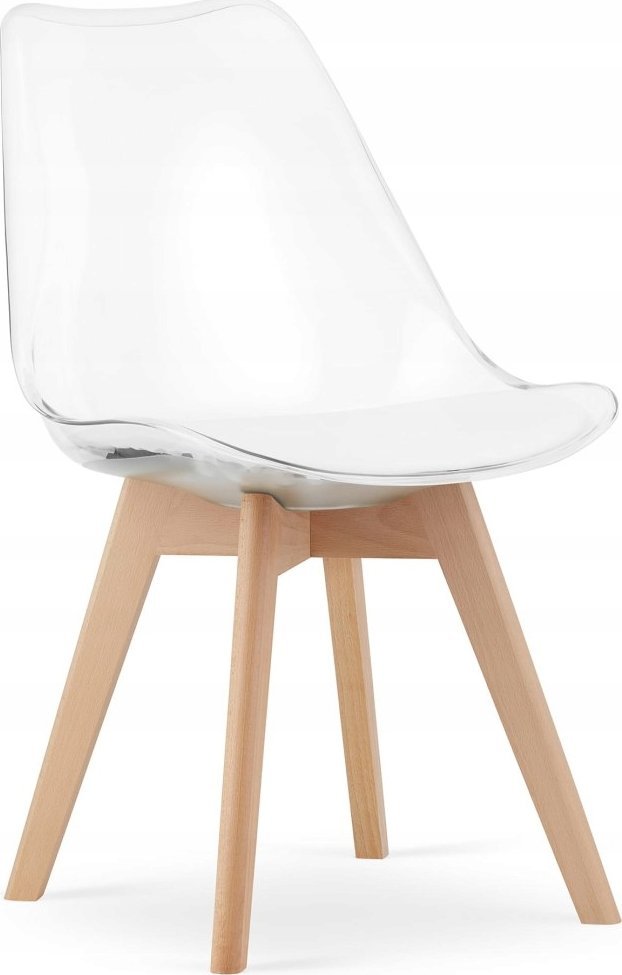 Leobert Krzesło MARK - przezroczyste / nogi naturalne x 2