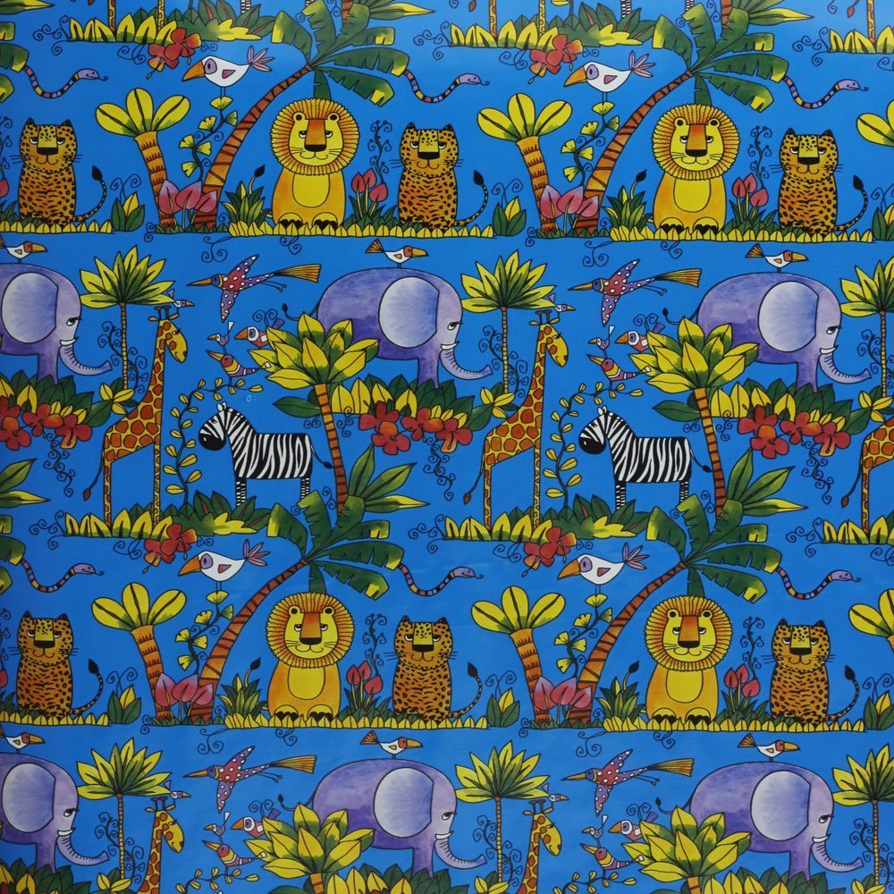 Papier niebieski dzieci do pakowania 57cmx2m 2m219