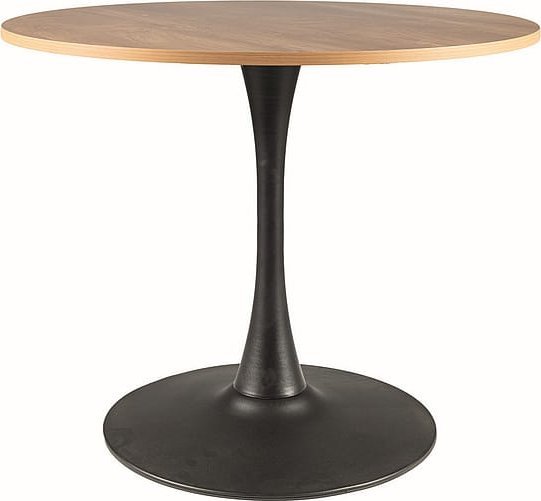 Signal Stół okrągły AMADEO II dąb/czarny 90x90