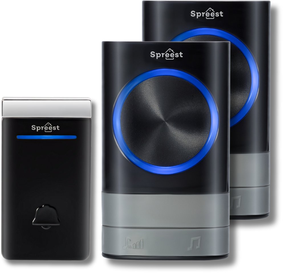 DZWONEK BEZPRZEWODOWY BEZBATERYJNY DO DRZWI FURTKI WODOODPORNY 2 ODBIONIKI