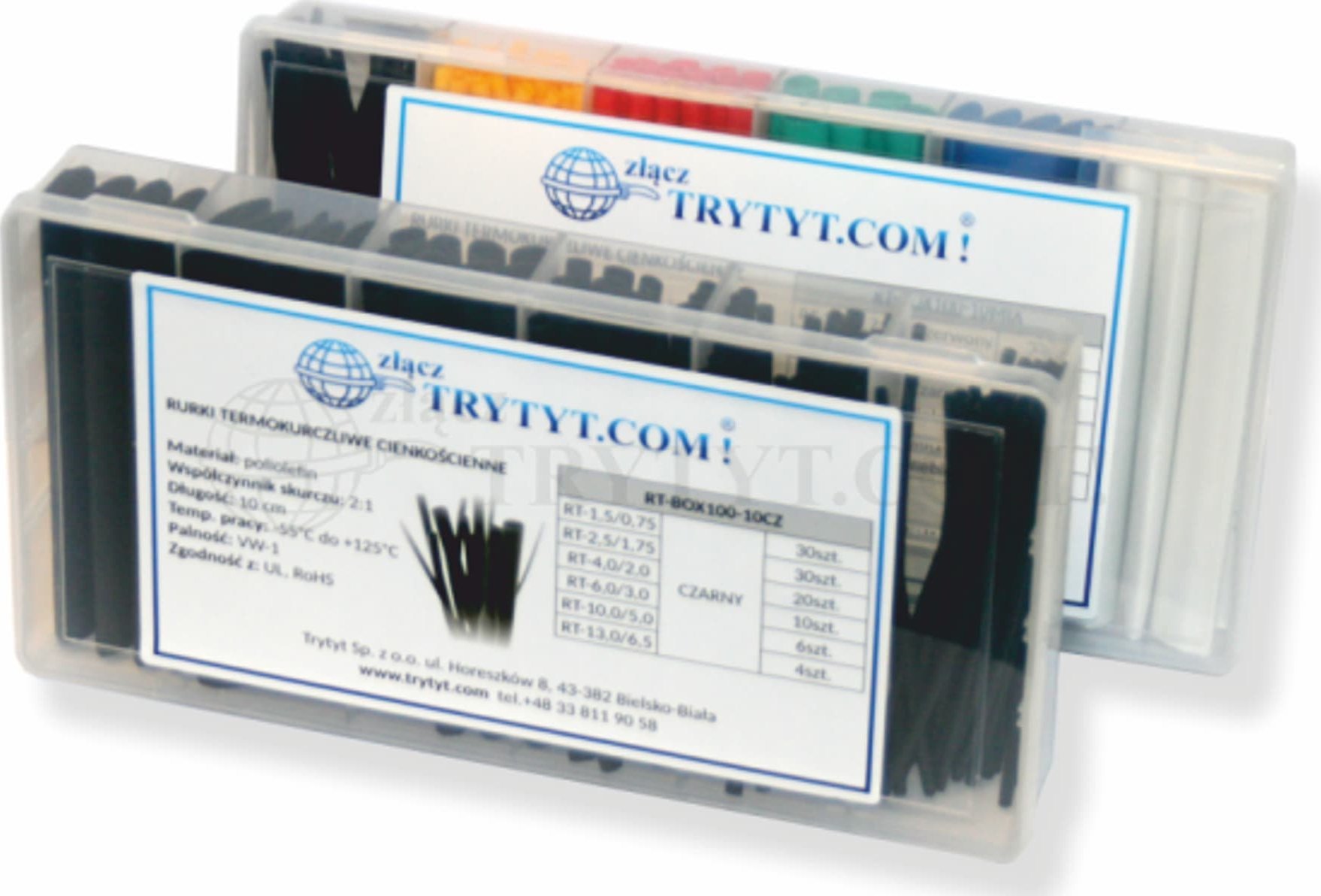 Trytyt Zestaw rurek termokurczliwych kolorowych RT-BOX100-10MIX