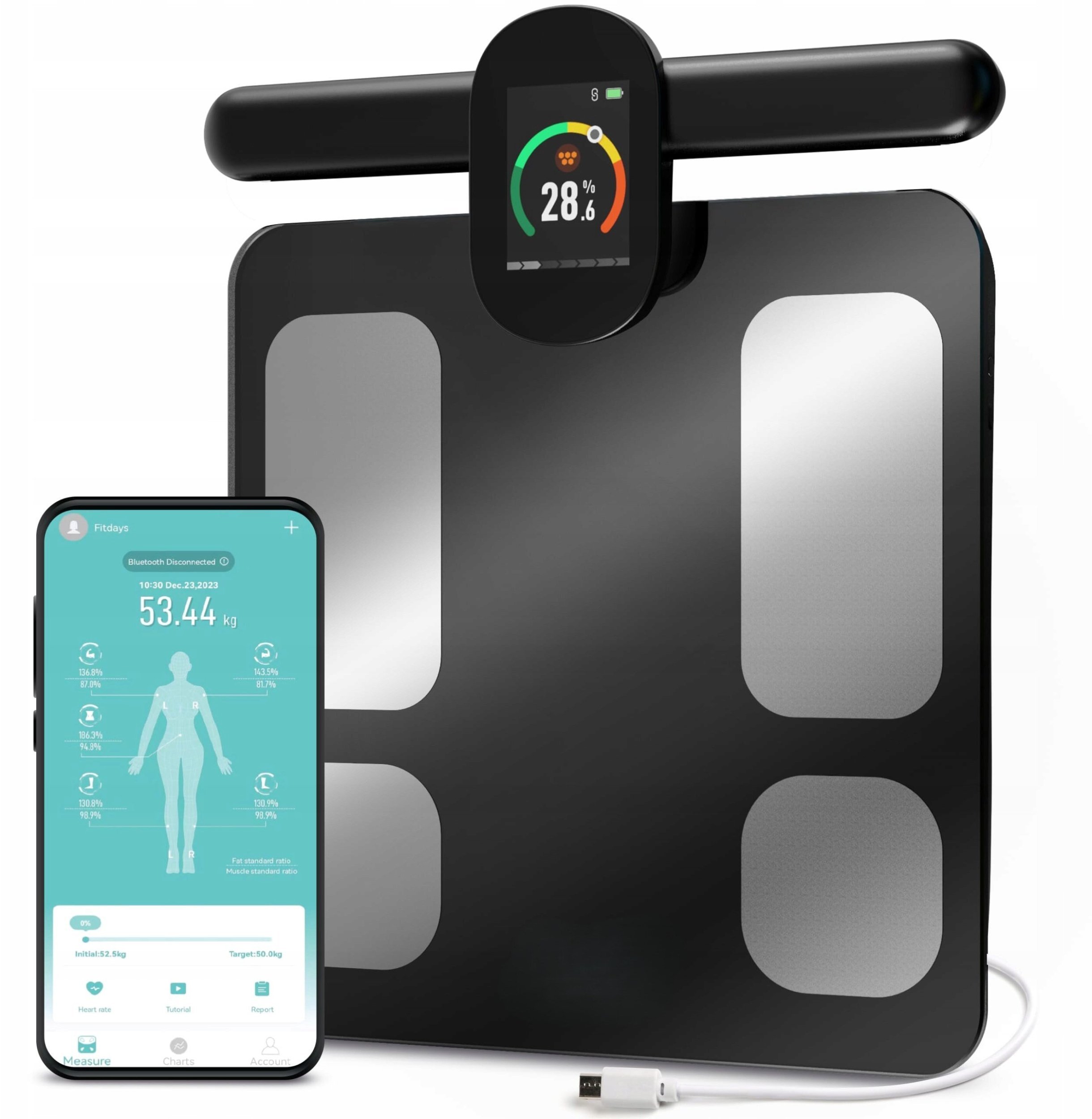 Extralink SMARTLIFE WAGA LAZIENKOWA Z ANALIZA SKLADU CIALA K-205