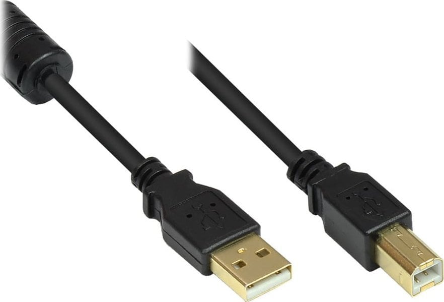 Kabel USB Alcasa USB-A - USB-B 2 m Czarny (GC-M0081)