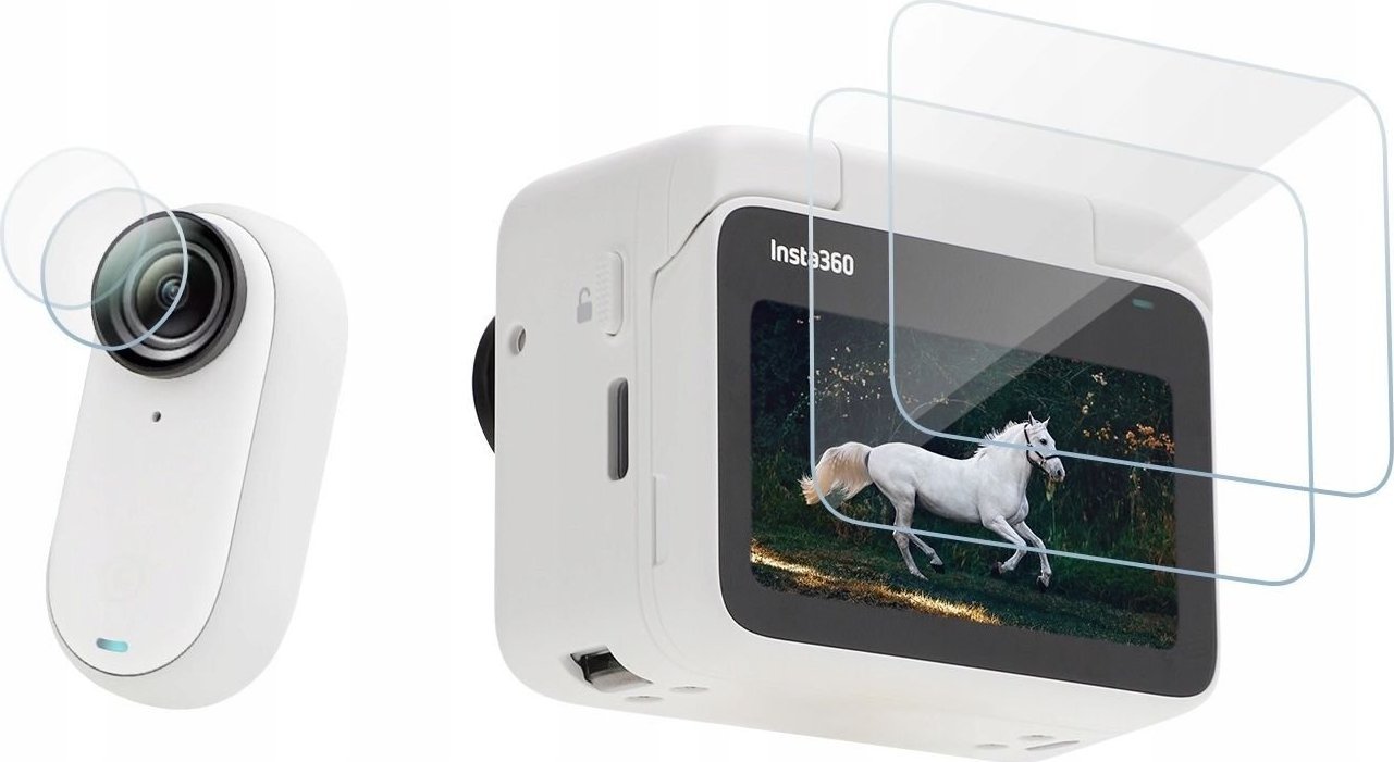 SunnyLife Szkło Osłona Na Obiektyw + Ekran 2w1 Do Insta360 Go 3 I Action Pod / Ist-bhm587-2