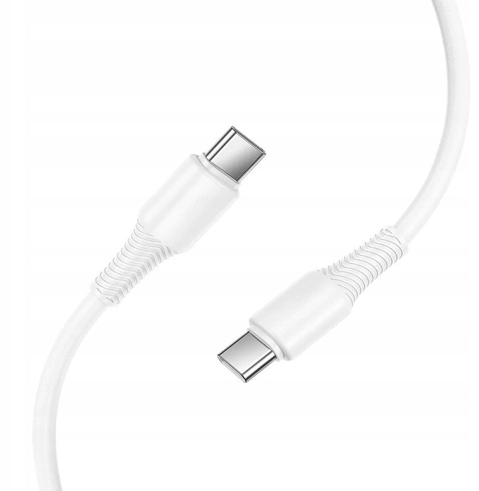 Kabel USB C do USB C Hoco 3A 60W 1 m X120 biały