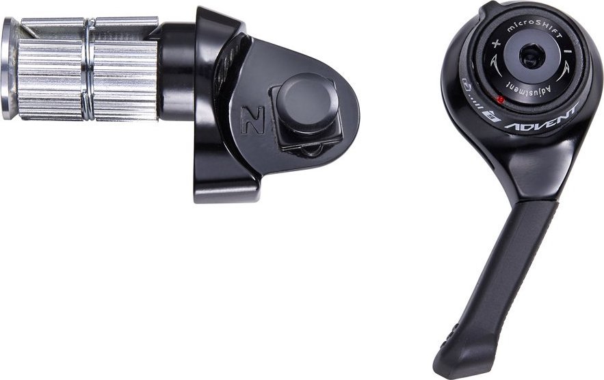 Microshift Manetka MICROSHIFT ADVENT, Prawa, 9.rzędowa, Nie kompatybilna z Shimano, Bar End Shifter, Friction/Indeksowanie (NEW)