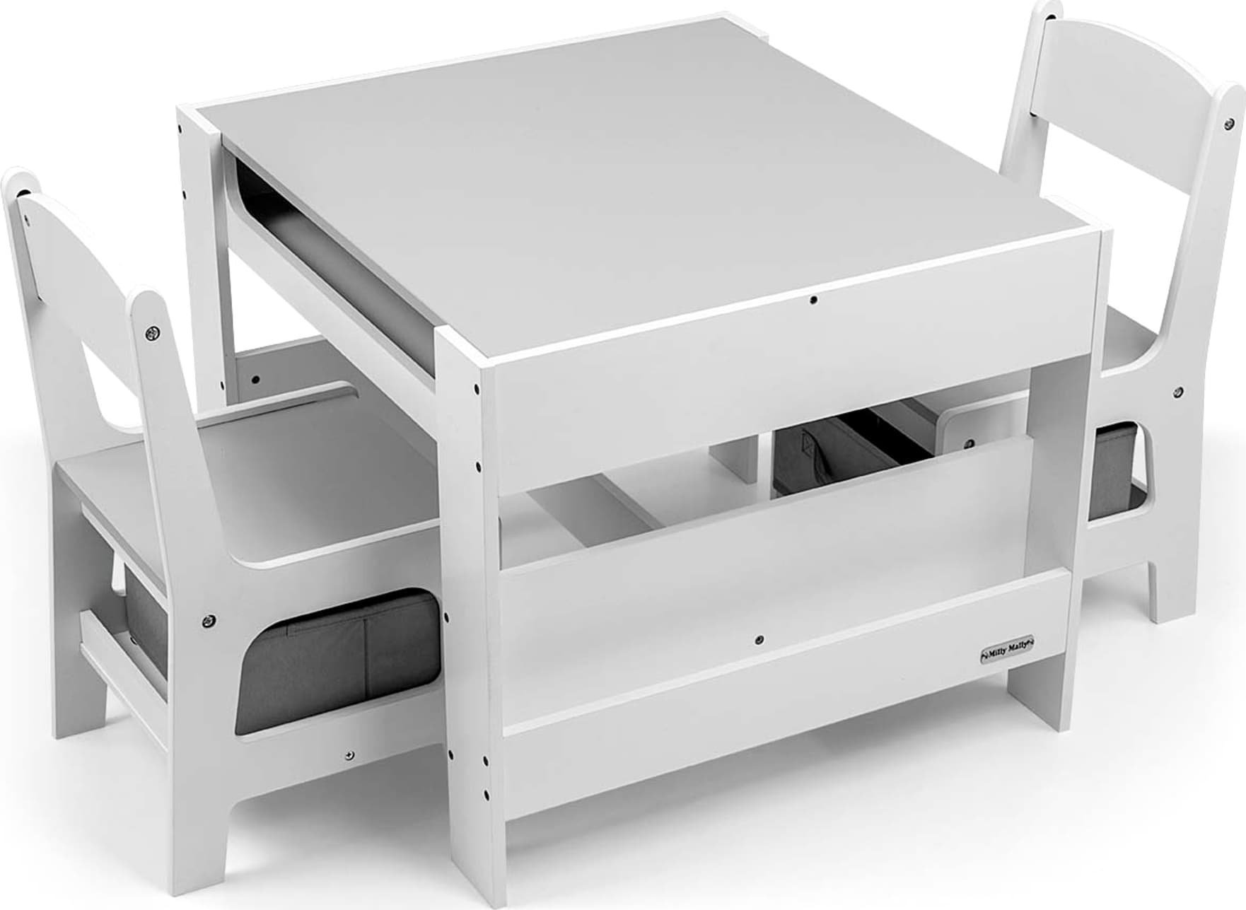 Milly Mally Milly Mally Zestaw mebli - Stolik i dwa krzesełka Sven White