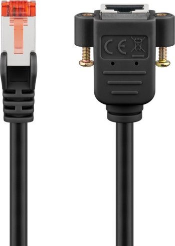 Goobay CAT 6 kabel przedłużającyS/FTP (PiMF), czarny - Długość kabla 5 m