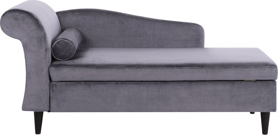 Shumee Szezlong welurowy lewostronny ciemnoszary LUIRO