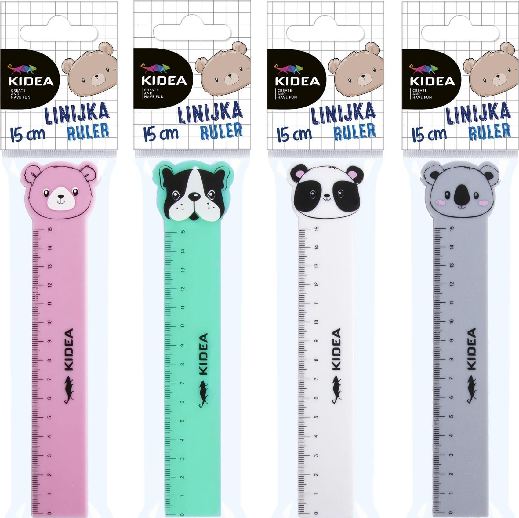 Kidea Linijka z figurka 15cm Kidea Różowy