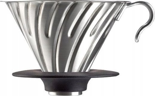 Hario Hario metalowy Drip V60-02 stalowy z silikonową podstawką
