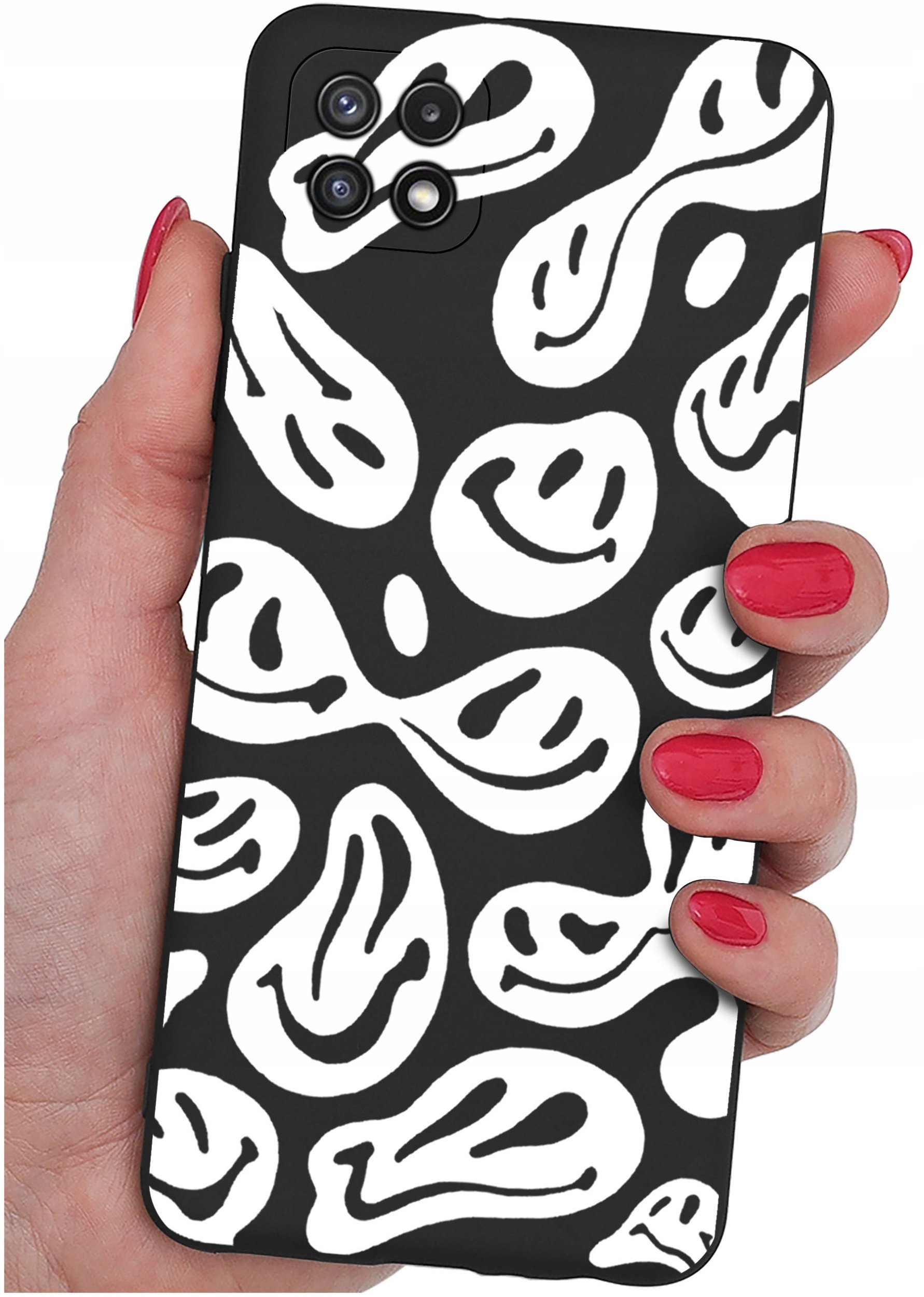 Etui do Samsung A22 5G WZORY |SILIKONOWE MATT CASE + SZKŁO 9H