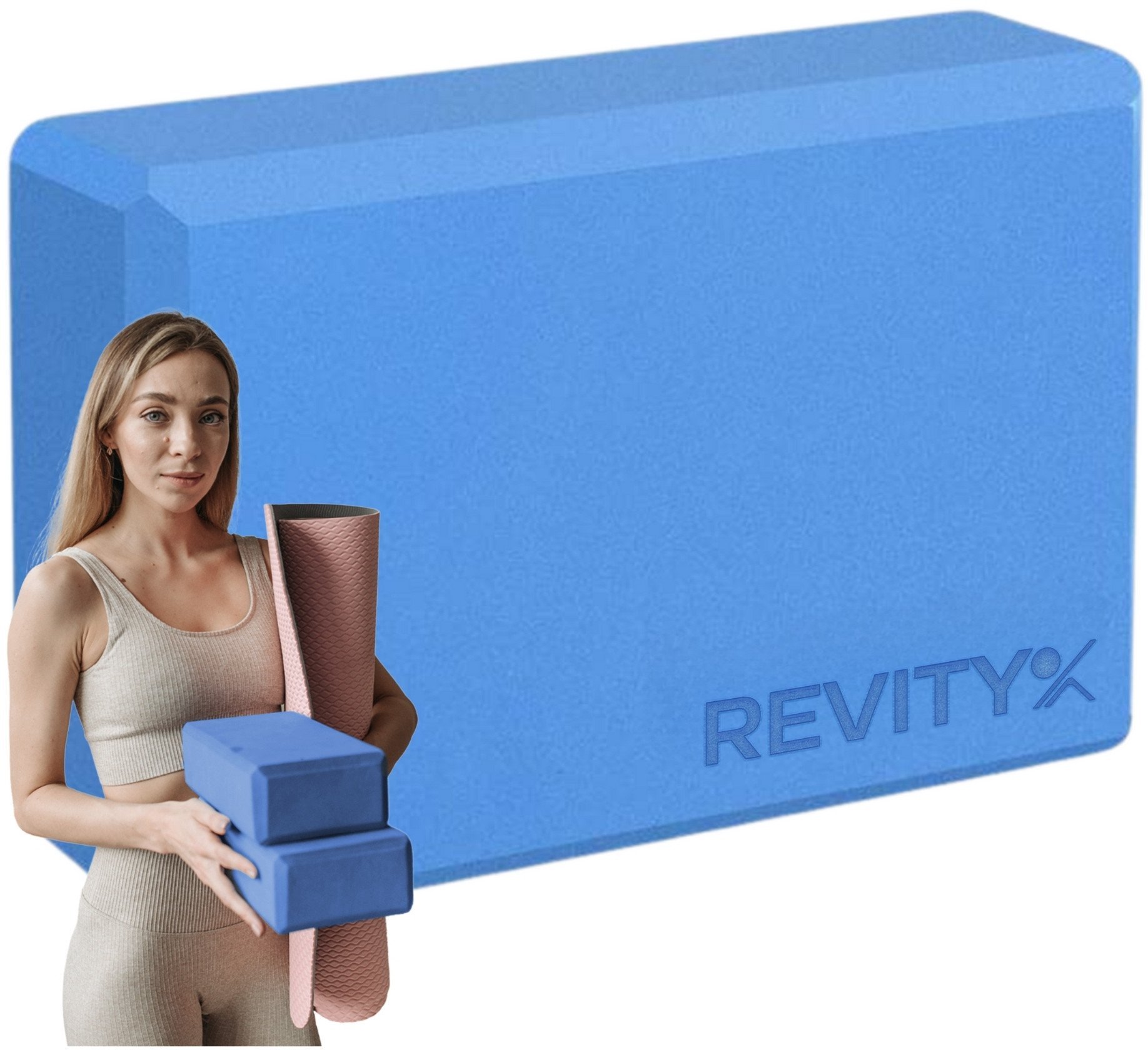 Klocek kostka blok do jogi Revity 23 x 15 x 7.5 cm 1 szt.