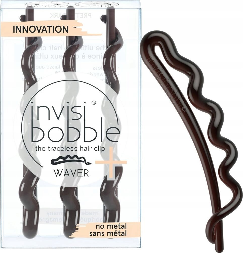 Invisibobble InvisiBobble, Waves, Hair Clip, Pretty Dark, 3 pcs For Women