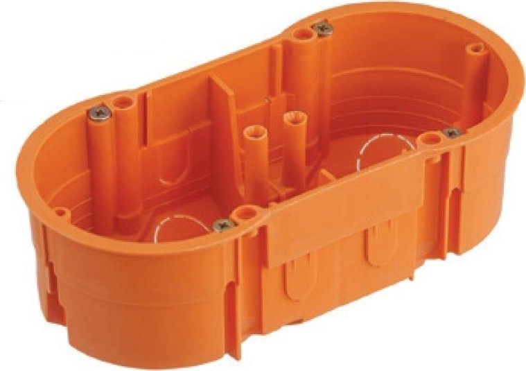 Pawbol Puszka podtynkowa 60 płytka podwójna z wkrętami - A.0042WP