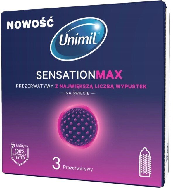 UNIMIL Prezerwatywy Sensation Max 3pak