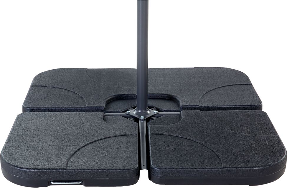 Beliani Zestaw 4 obciążników do parasola ogrodowego Caria czarne