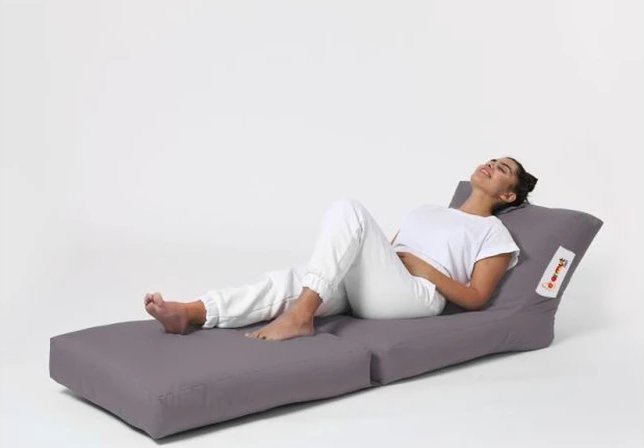 Eurofirany Sėdmaišis Siesta Sofa Bed Pouf, pilkas