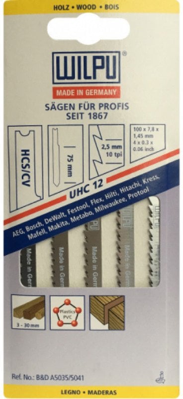 BLADES F/FRETSAW UHC12 T101B (5PCS)