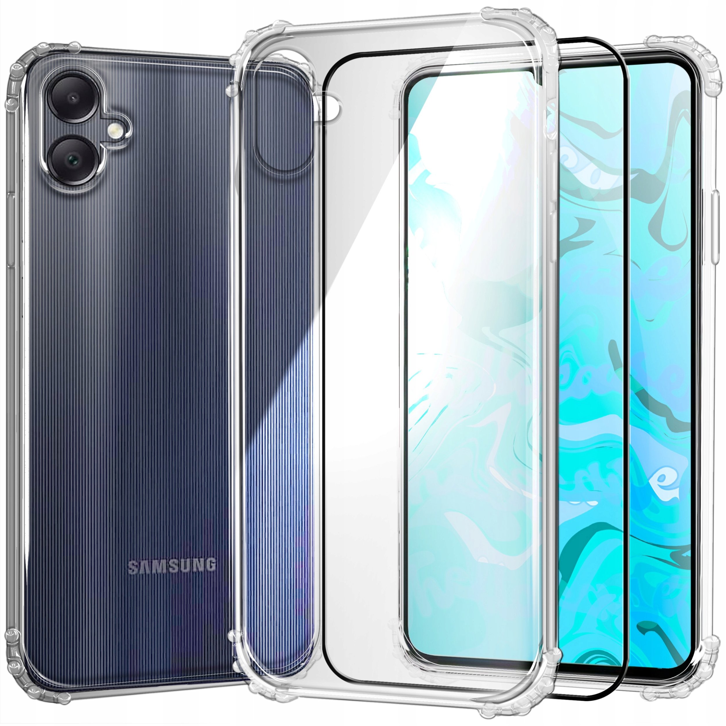 ETUI PANCERNE DO SAMSUNG GALAXY A05 | CASE SILIKON ANTI SHOCK SZKŁO 9H