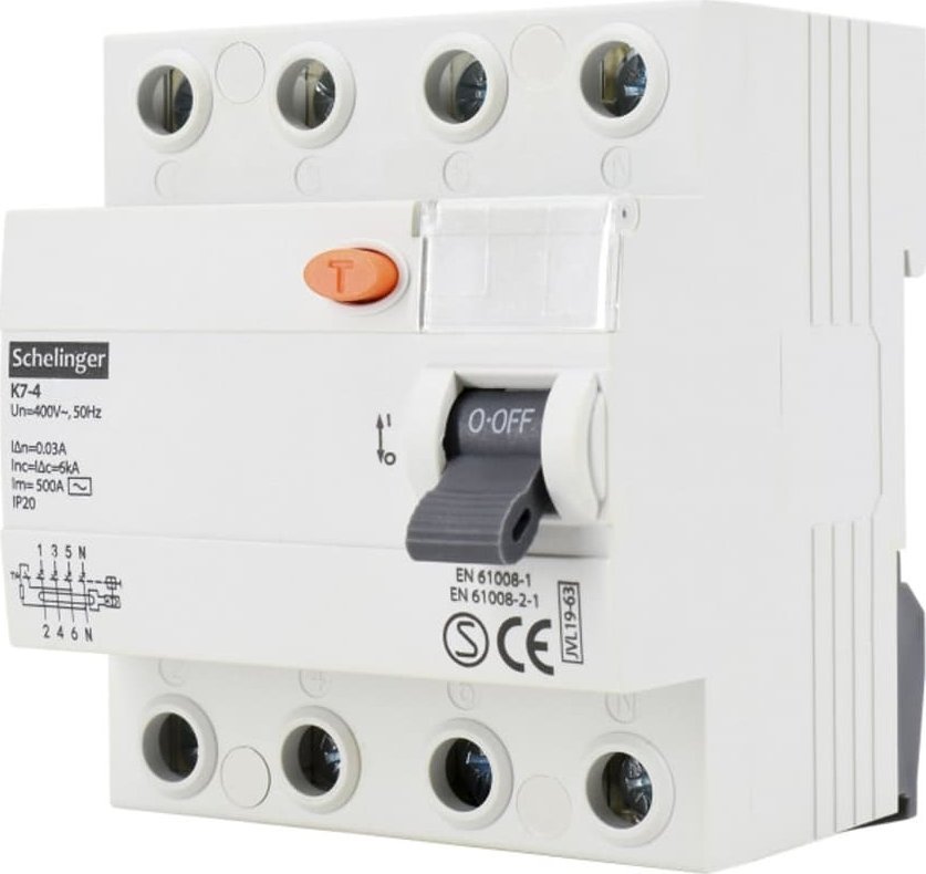 Bemko WYŁĄCZNIK RÓŻNICOWOPRĄDOWY AC 4P 40A 30mA SCHELINGER A03-K7-4-40-030