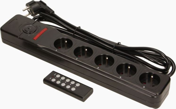 Listwa zasilająca Orno 5 gniazd 3 m czarna (OR-AE-13132)