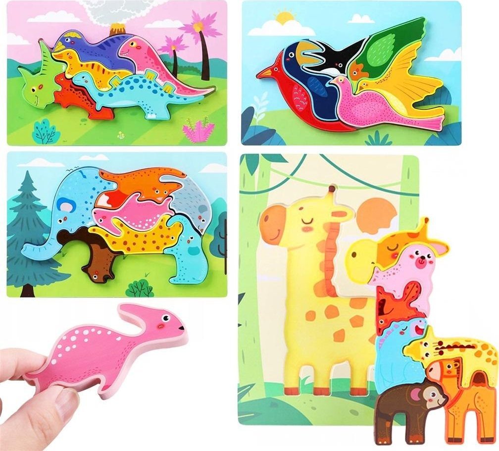 Układanka drewniana Zwierzęta