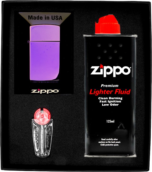 Zestaw ZIPPO Zapalniczka SAPHIRE SLIM HIGH POLISHED Prezentowy No1