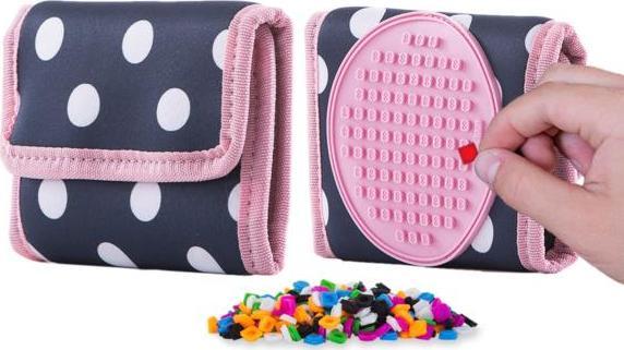 PIXIE Portfel na Rzep, CREW, Kropki, Różowy Panel