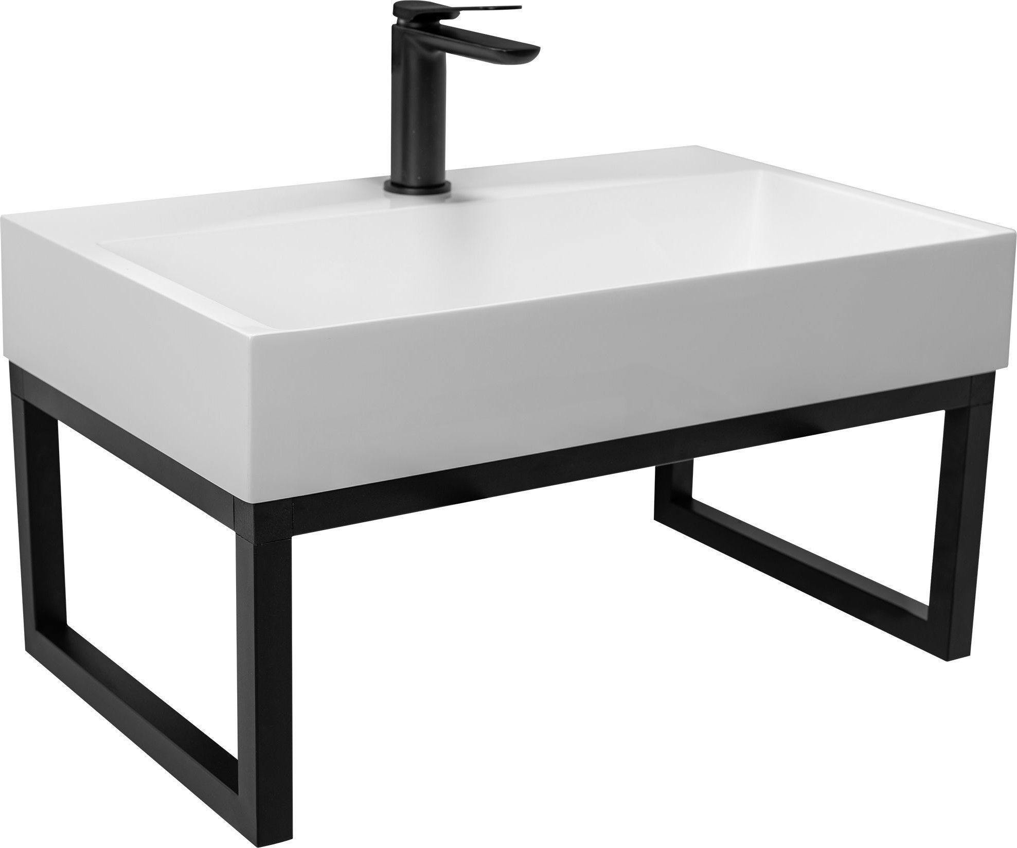 Umywalka Rea UMYWALKA KONGLOMERATOWA NABLATOWA GOYA 60cm + stelaż